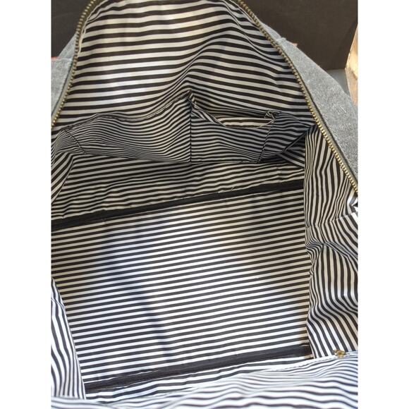 MyMealivos Canvas Weekender Overnight Travel Carry On Duffel Tote Black 20 X 8" - Picture 10 of 13